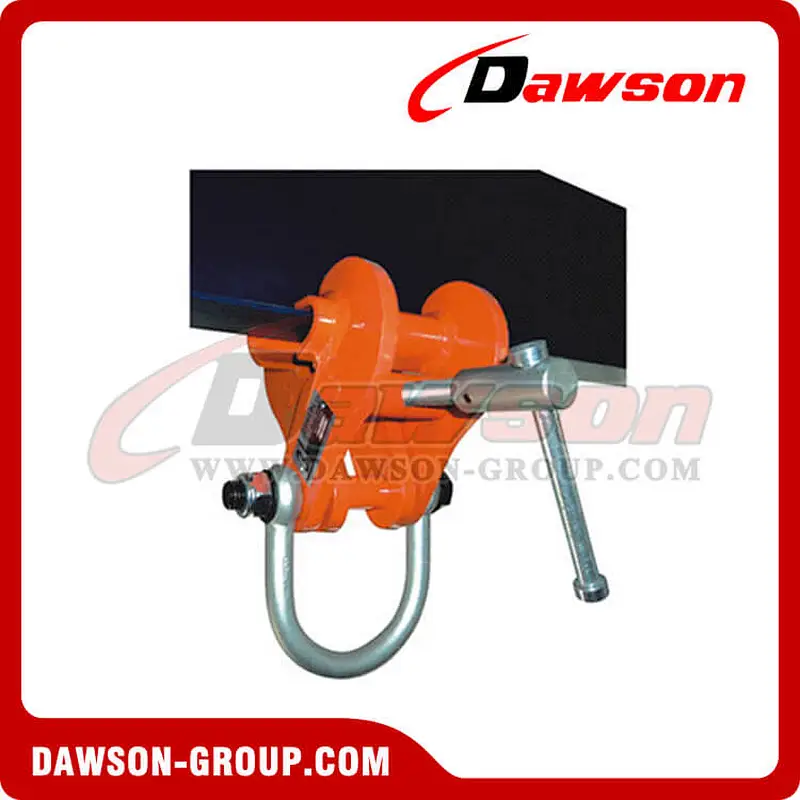 DS-BCL Heavy Duty Beam Trolley Clamp with Fixed Jaw & Fitting Shackle