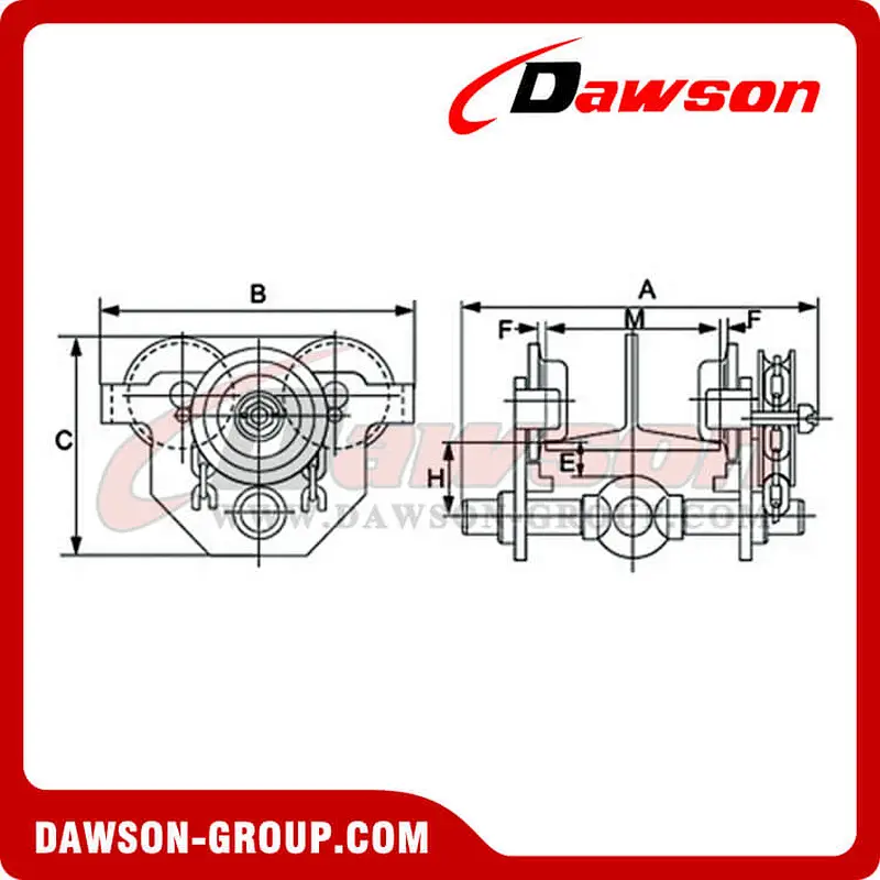 DS-GTF Type Geared Travel Trolley