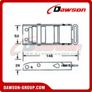 DSOCB15 BS 1360KG/3000LBS Stainless Steel Over Center Buckles, Pull Buckle