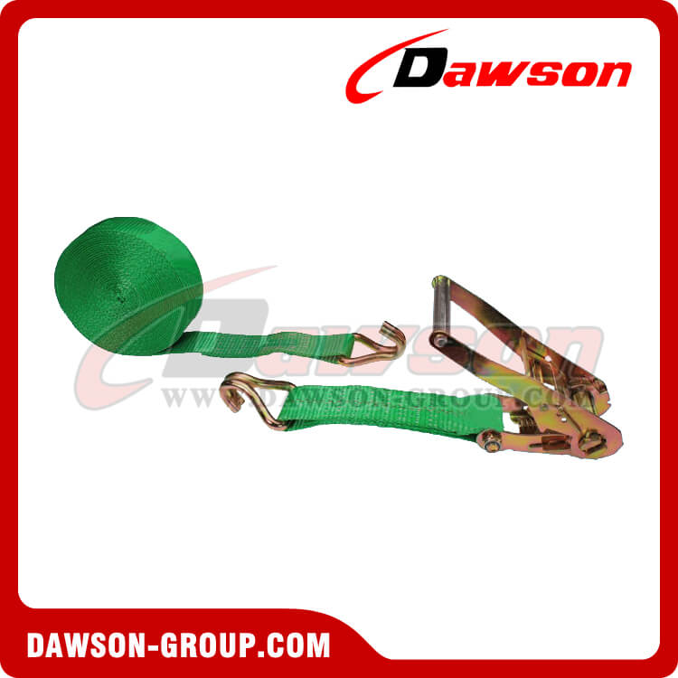 2'' x 30' GREEN Ratchet Strap with Double J Hook- china manufacturer supplier - Dawson Group