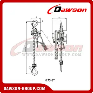 DAWSON New Hand Plate Lever Hoist Lever Block for Electricity