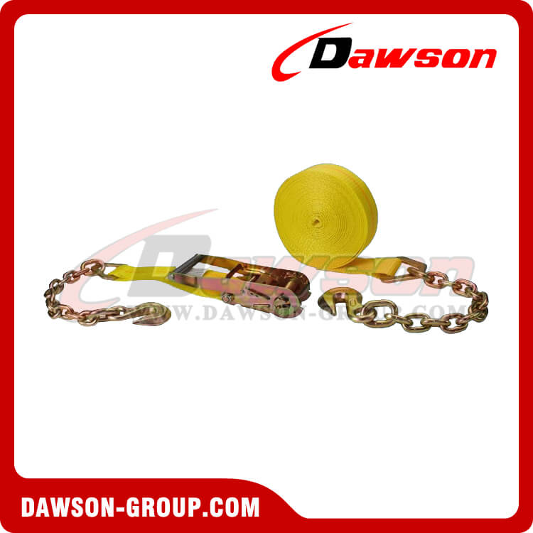 2'' x 30' Ratchet Strap with Chain Extension- china manufacturer supplier - Dawson Group