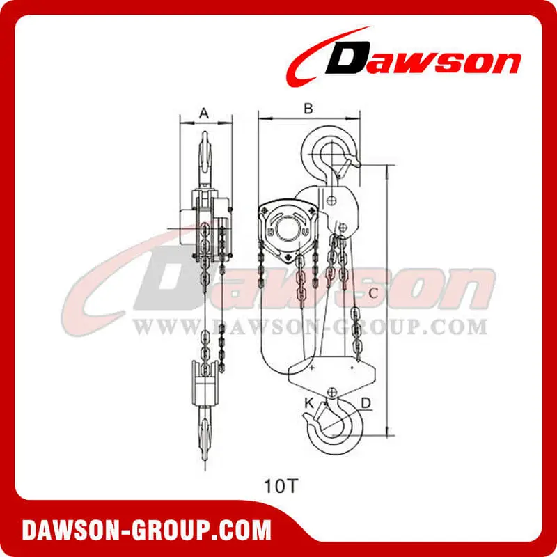 DS-HSZ-A 619 Series 0.5T - 20T Chain Block for Loading and Unloading