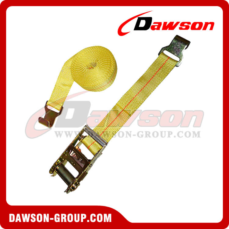 2 Heavy Duty Ratchet Strap with Narrow Flat Hooks - Dawson Group - china manufacturer supplier