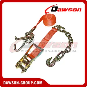 Auto Tie Down with Cluster Hook and Chain and Hook
