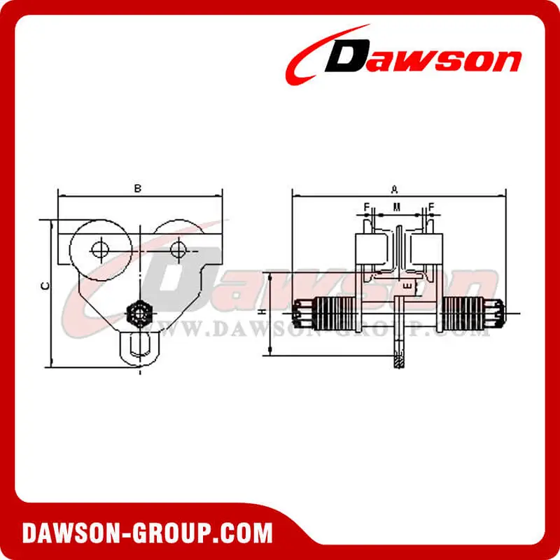 DS-PTCA Type Push Travel Trolley