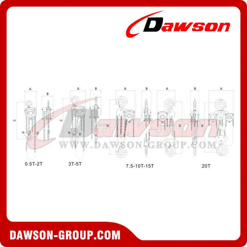 DSVS-A 0.5T - 50T Chain Block for Construction Site