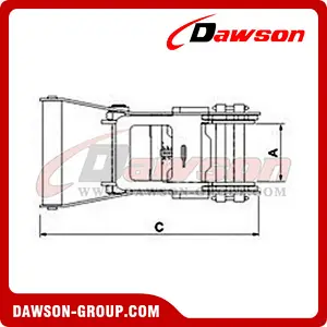 RB25C BS 800KG/1,760LBS Ratchet Buckle Lashing Buckle