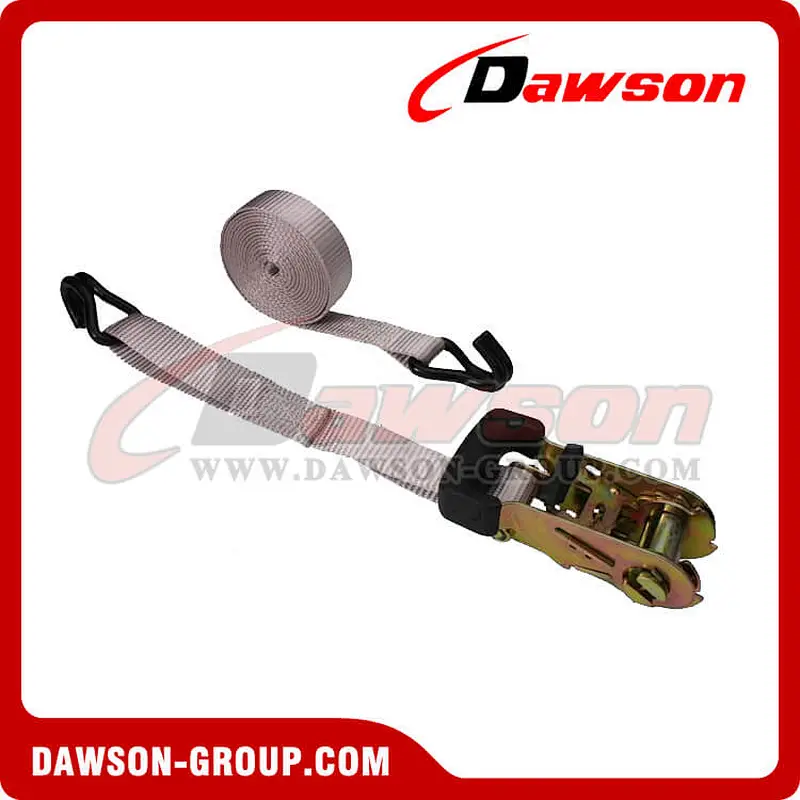 1 inch 6 feet Rubber Coated Ratchet Strap with Wire Hooks