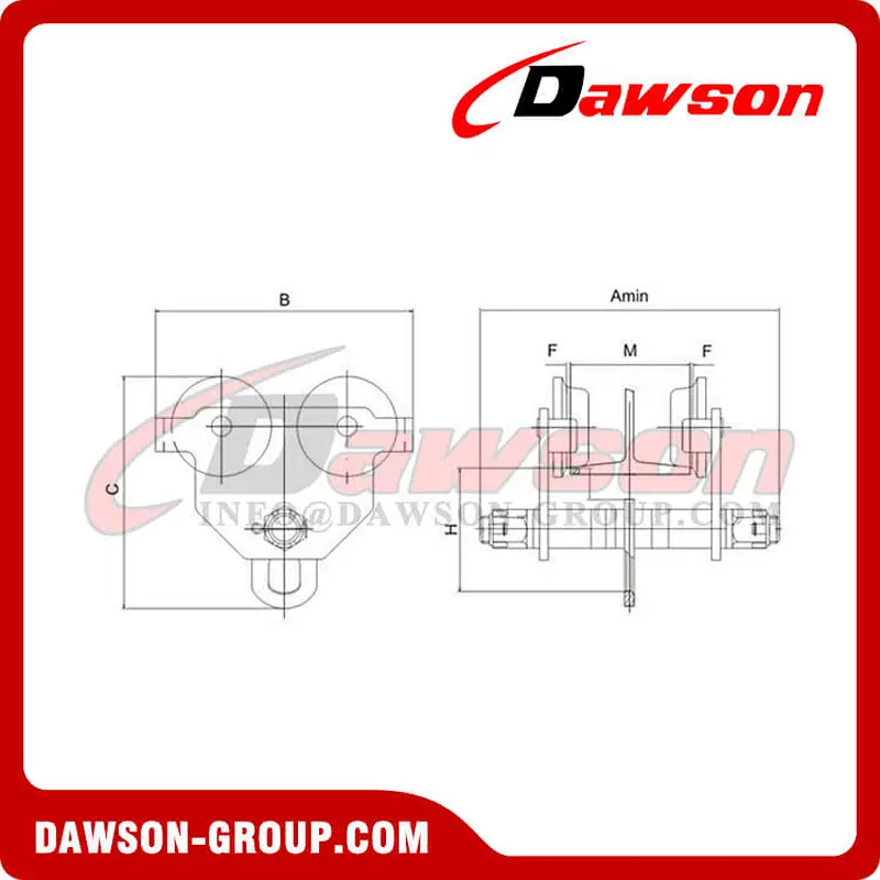 DS-ST-GCT Stainless Steel Push Trolley, Trolley Clamps