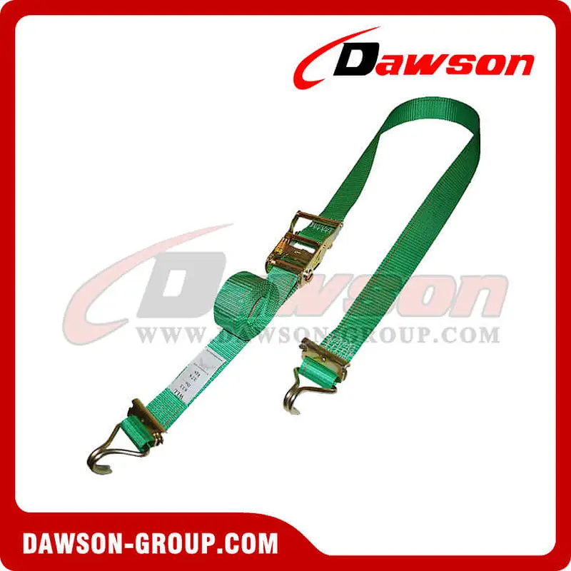 2 inch Ratchet Strap with E-Fittings and Wire Hooks
