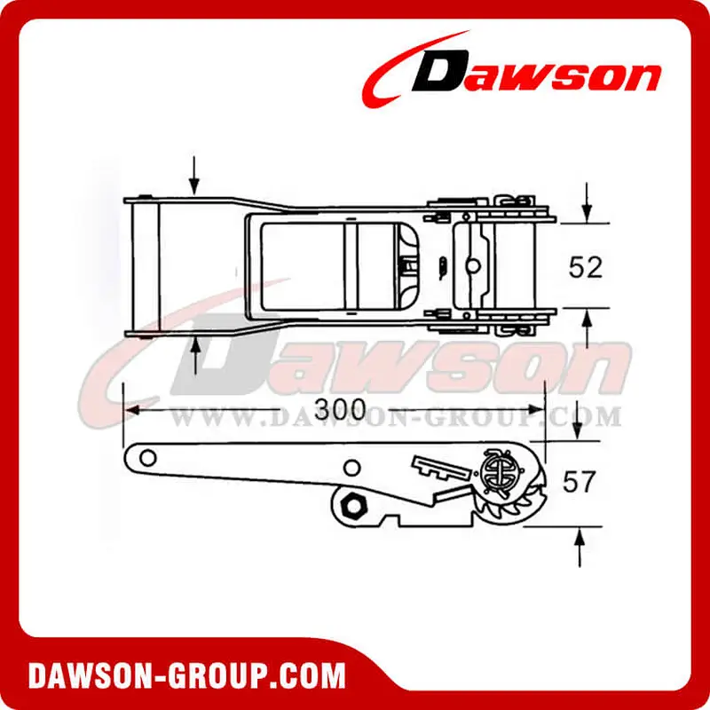 DSRB50512 B/S 5000KG/11000LBS Ratchet Buckle