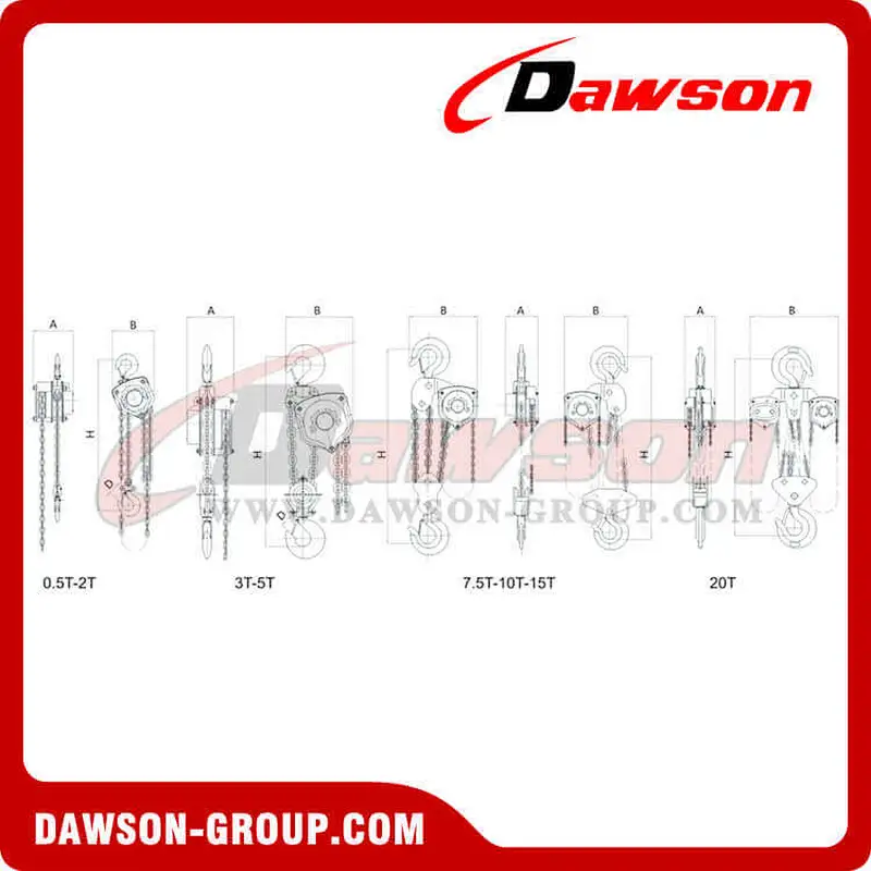 DSVC-A 0.5T - 50T Heavy Duty Chain Block for Lifting Goods
