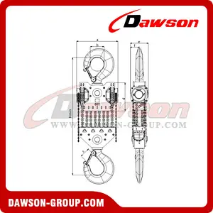 DS-DF-C 50T, 60T New Design Chain Hoist, 50000kg 60000kg Chain Block for Wharf