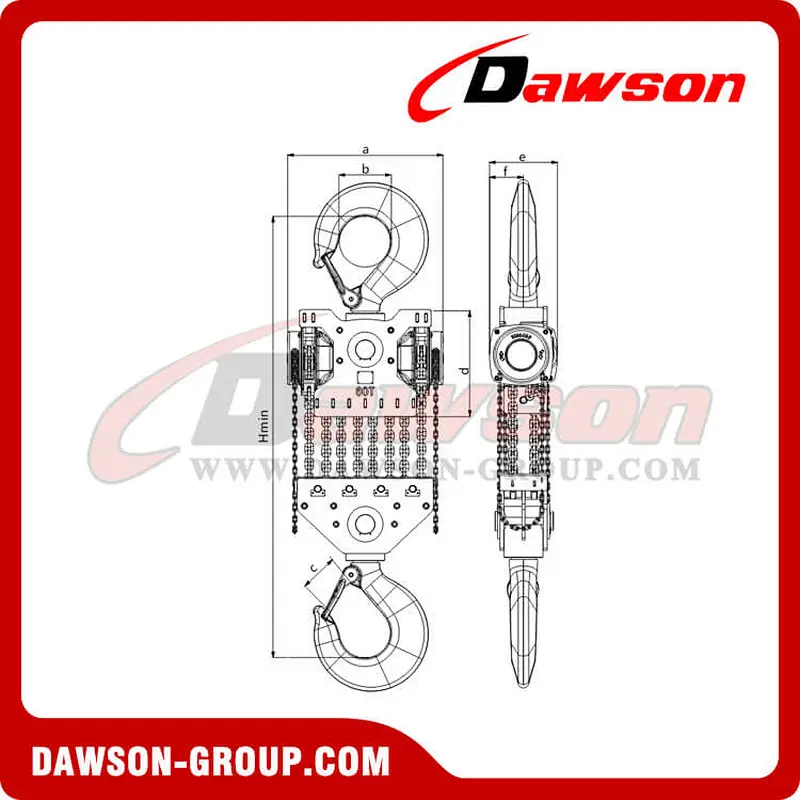 DS-DF-C 50T, 60T New Design Chain Hoist, 50000kg 60000kg Chain Block for Wharf