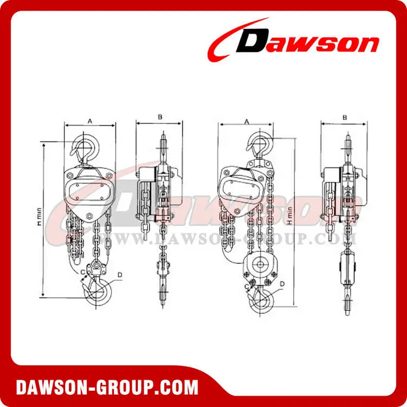 0.5T - 20T Explosion-proof Chain Hoist / Spark Resistant Chain Blocks for Mines