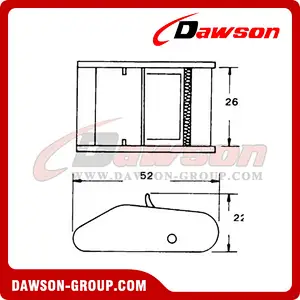 DSCB25051 B/S 500KG/1100LBS Cam Buckle