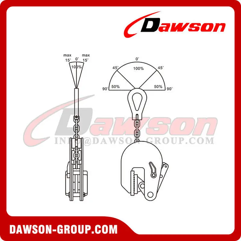 DS-KNMK / DS-KNMKA Non-Marking Vertical Clamps, Non Marring Plate Lifting Clamp