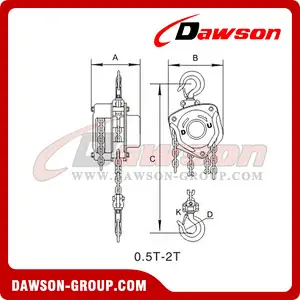 DS-HSZ-A 620 Series 0.5T - 20T Chain Block for Wharf