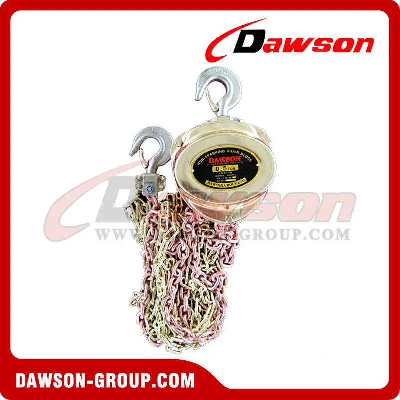 0.5T - 5T Non-Sparking Chain Hoist / Spark Resistant Chain Block for Lowering Heavy Loads
