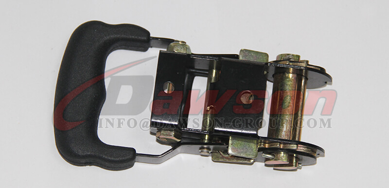 Black Painted Ratchet Buckle with Rubber Handle