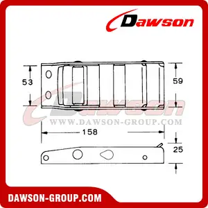 DSOCB16 BS 1360KG/3000LBS Steel Over Center Buckle for Webbing