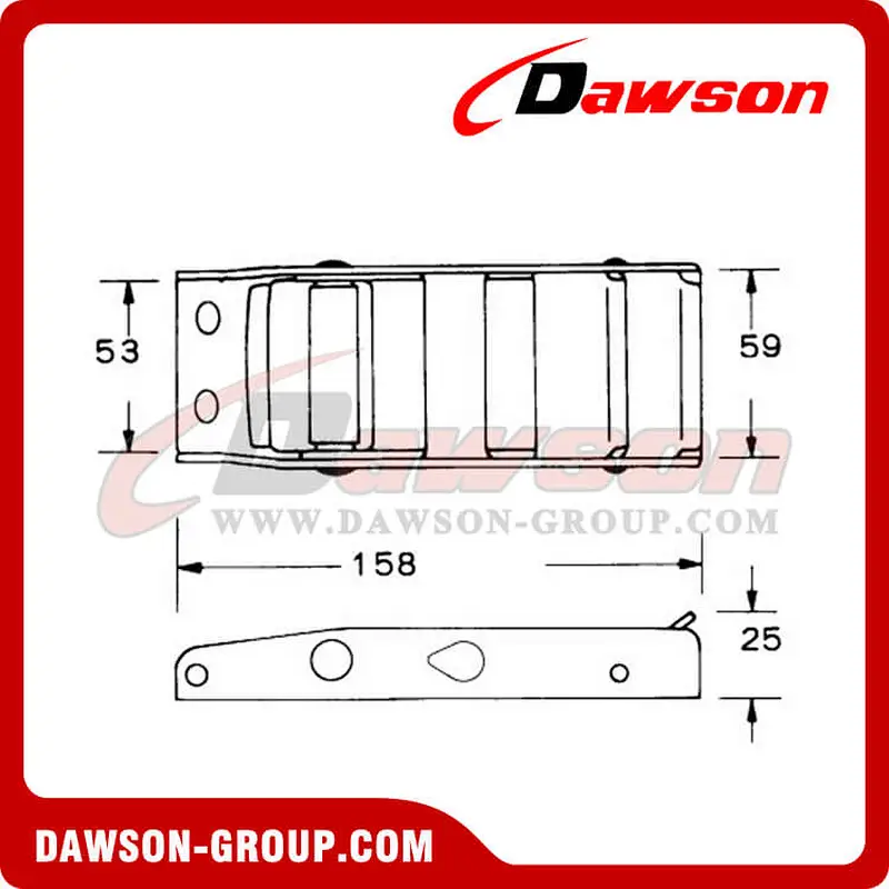 DSOCB16 BS 1360KG/3000LBS Steel Over Center Buckle for Webbing