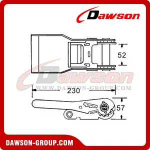 DSRB50203 B/S 5000KG/11000LBS Ratchet Buckle