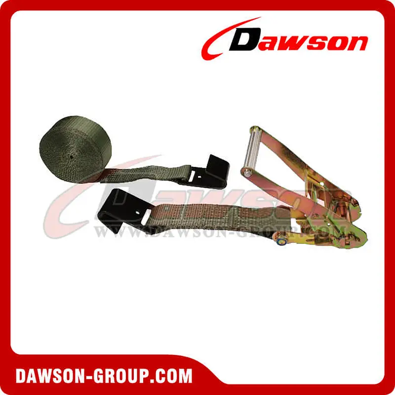 2 inch 18 feet OLIVE DRAB Ratchet Strap with Black Flat Hook