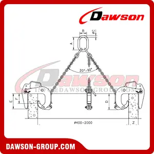 DS-TBL Type Concrete Vertical Pipe Lifting Clamp, Concrete Pipe Lifting Gear