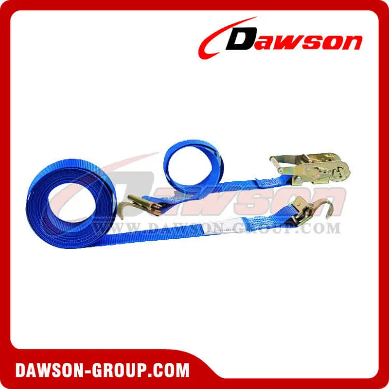 2 inch 20 feet Blue Ratchet Strap with F Track and Spring E Fittings