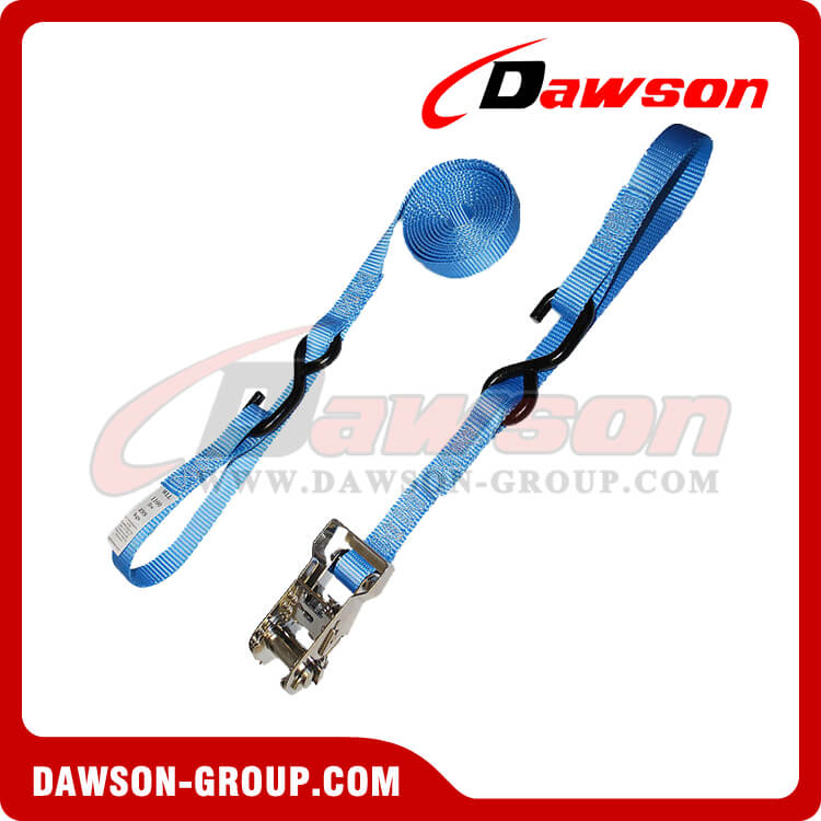 1 Heavy Duty Ratchet Strap with Vinyl S-Hook Soft Loop - Dawson Group - china manufacturer supplier 1 Heavy Duty Ratchet Strap with Vinyl S-Hook Soft Loop - Dawson Group - china manufacturer supplier