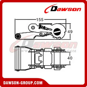 DSRB35306 B/S 3000KG/6600LBS Steel Ratchet Buckle