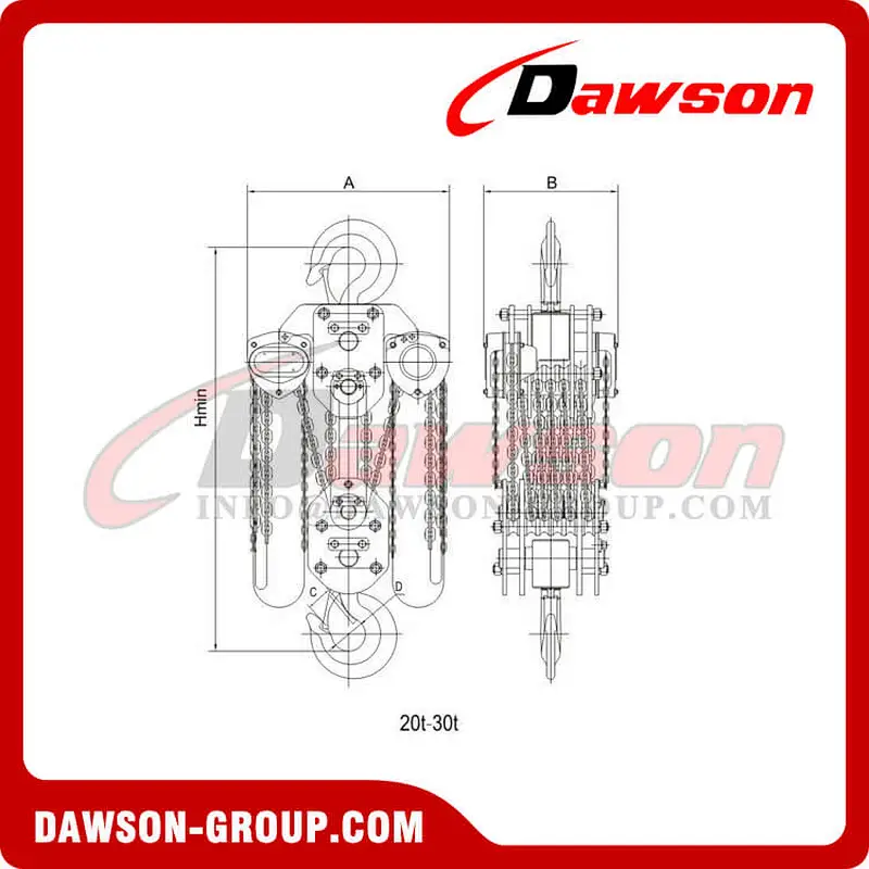 DS-EX-C 0.5-30T Spark Proof Chain Hoist, Explosion-proof Chain Block