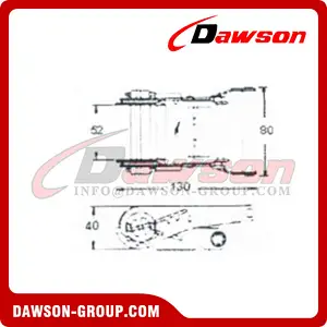 DSRB50201B B/S 2000KG/4400LBS Light Duty Ratchet Buckle, Lashing Buckle