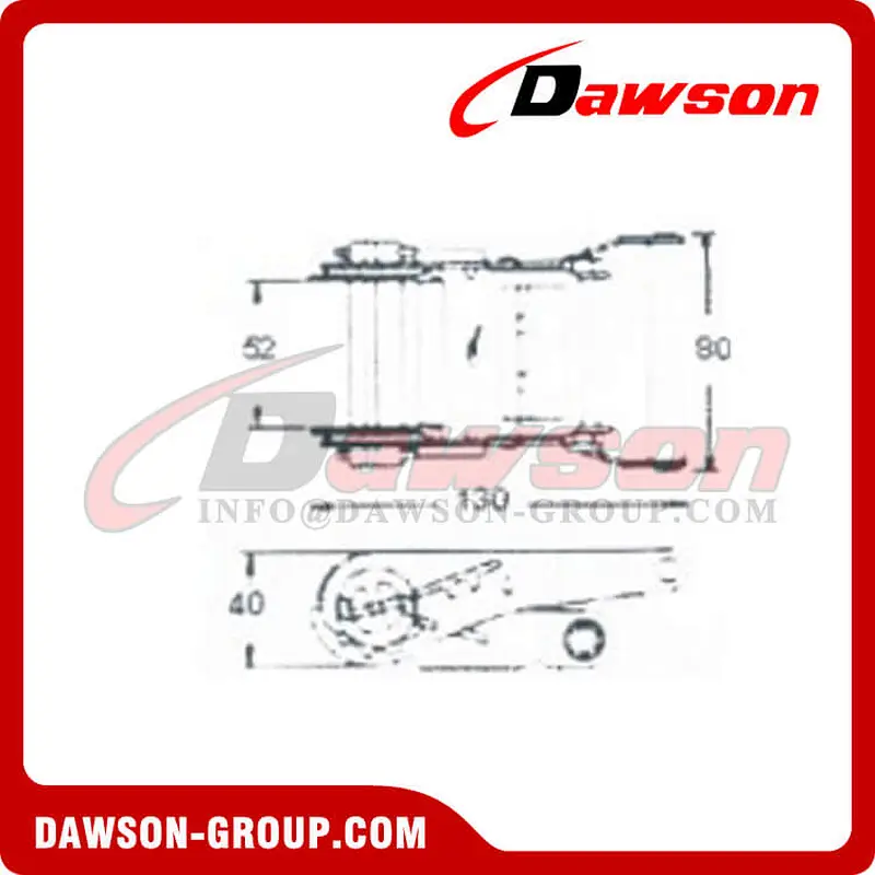 DSRB50201B B/S 2000KG/4400LBS Light Duty Ratchet Buckle, Lashing Buckle