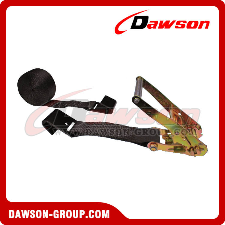 2'' x 18' BLACK Ratchet Strap with Black Flat Hook - Dawson Group - china manufacturer supplier