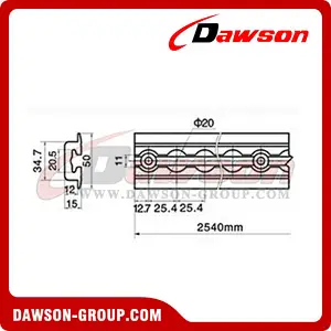 LO213 Aluminum Alloy Type Track