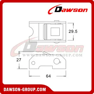 DSCB25702 B/S 700KG/1540LBS Cam Buckle