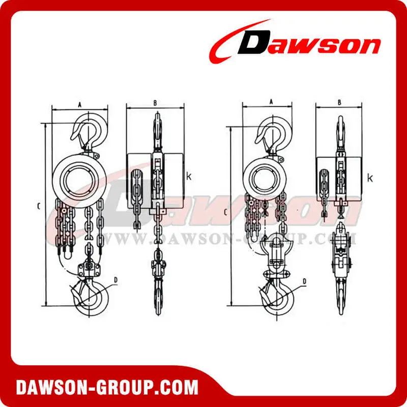 DS-HSZ-B Series 0.5T - 20T Chain Block for Mines