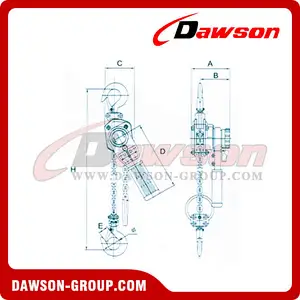 DSSB-KT/G Type 250kg 0.25 Ton Lever Hoist for Pulling Mechanical Parts