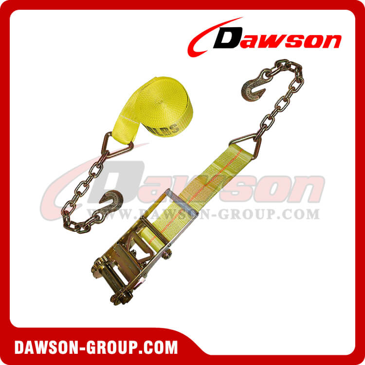 3''X30' Ratchet Strap with Chain Hook - Dawson Group - china manufacturer supplier 3''X30' Ratchet Strap with Chain Hook - Dawson Group - china manufacturer supplier