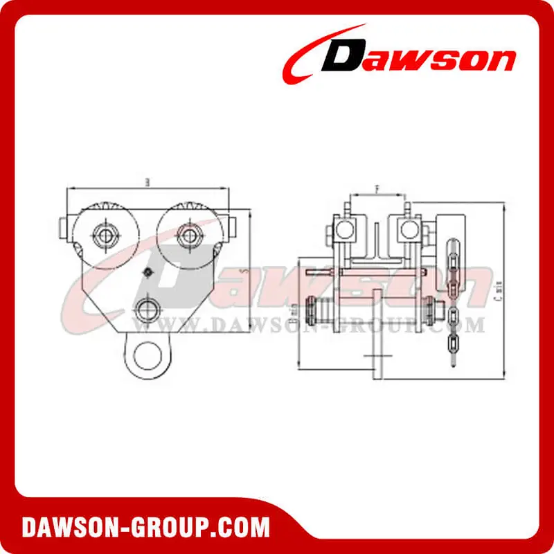 Explosion - proof Push and Geared Trolley / Non-Sparking Geared Trolley Blocks
