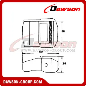 DSCB35901 B/S 900KG/1980LBS Cam Buckle