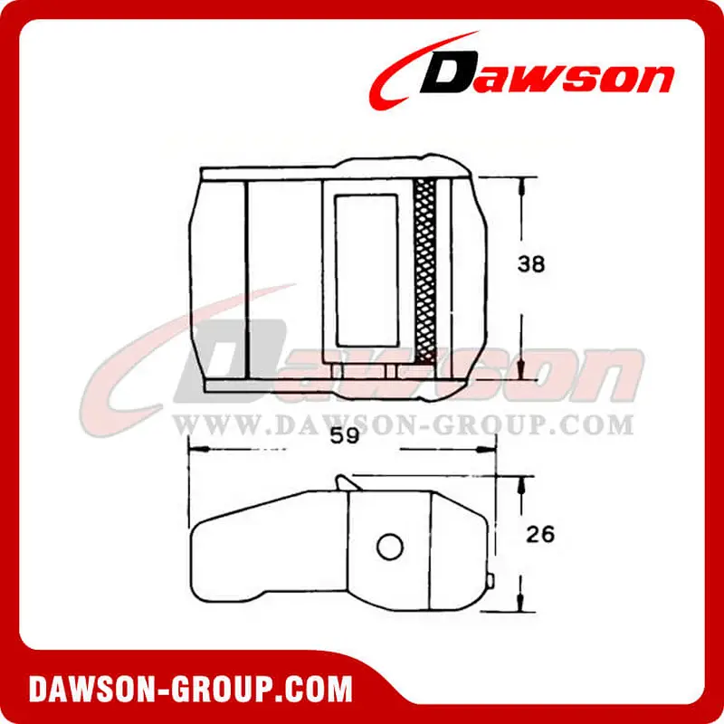 DSCB35901 B/S 900KG/1980LBS Cam Buckle