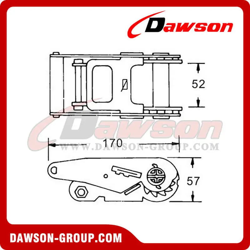 DSRB50504 B/S 5000KG/11000LBS Ratchet Buckle