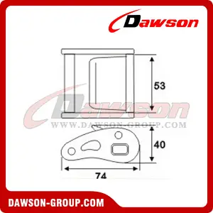 DSCB50111 B/S 1135KG/2500LBS Cam Buckle