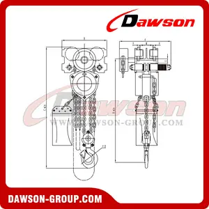 500kg - 15000kg Low Headroom Stainless Steel Chain Hoist for Wharf and Dock