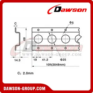 HO10 Powder Coated O Type Track