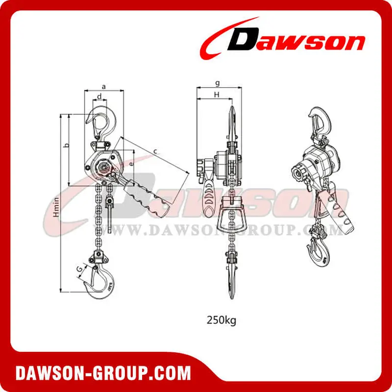 High Quality New Special Designed 250kg 500kg Mini Lever Block Ratchet Handle for Lashing